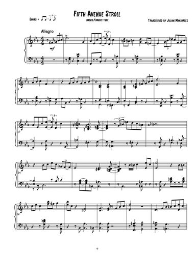 Fifth Avenue Stroll (iMovie Tune) (arr. Julian Manjarres)