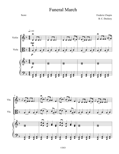 Funeral March (Violin and Viola Duet with Piano Accompaniment) (arr. B. C. Dockery)