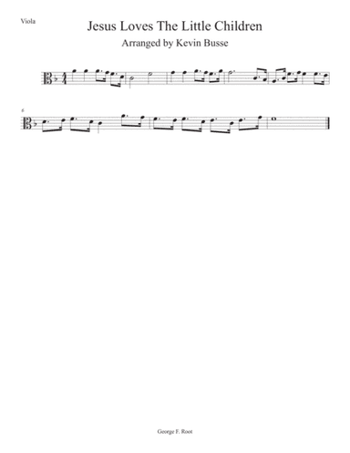 Jesus Loves The Little Children - Viola (arr. Kevin Busse)