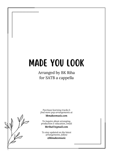 Made You Look (arr. BK Riha / Brandy Kay Riha)
