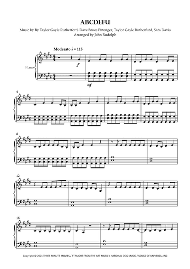 Abcdefu (arr. John Rudolph)