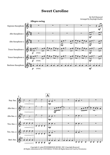 Sweet Caroline (arr. Kayleigh Huelin)