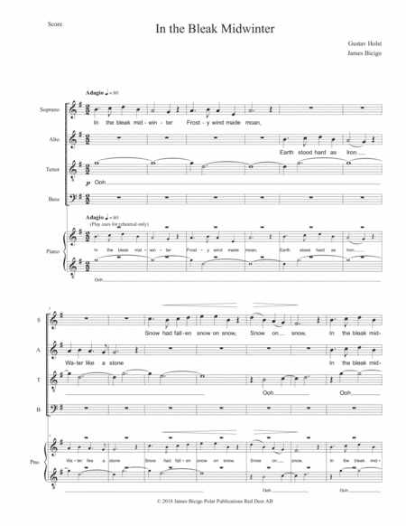 In the Bleak Midwinter (arr. James Bicigo)