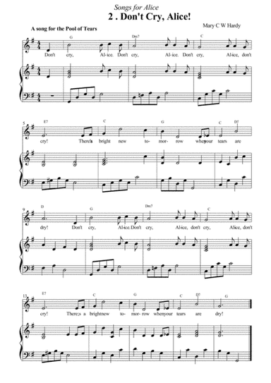 Songs for Alice 2 Don't Cry.