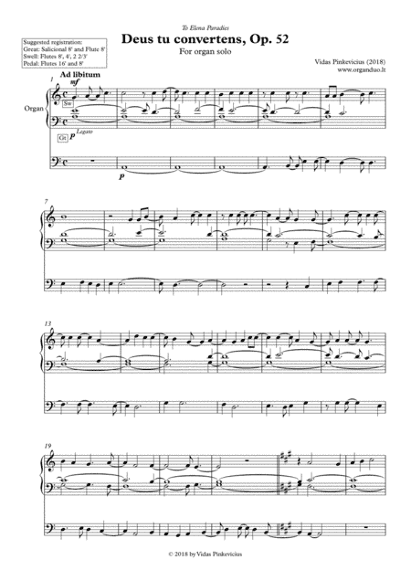 Deus tu convertens, Op. 52 (2018)