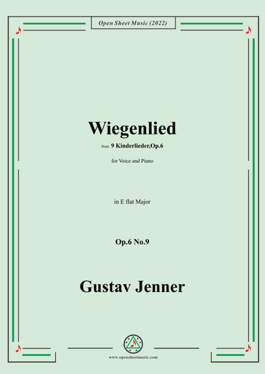 Jenner-Wiegenlied,in E flat Major,Op.6 No.9 (arr. OSM Press)