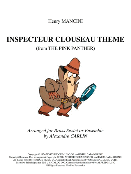 Inspector Clouseau Theme (arr. Alexandre CARLIN)