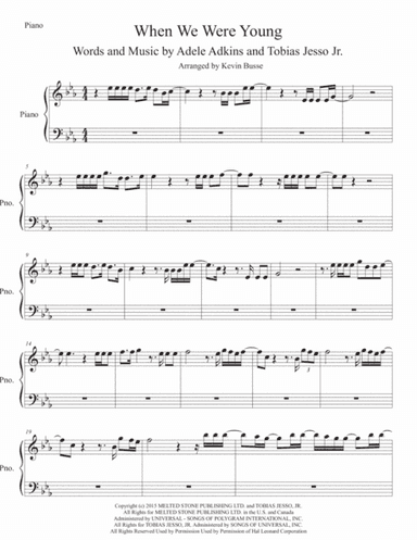 When We Were Young (arr. Kevin Busse)