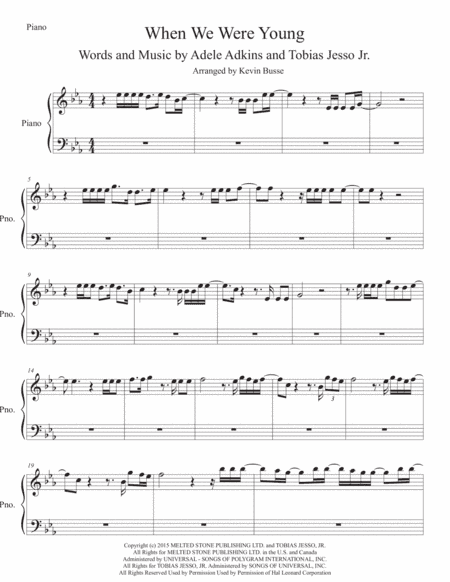 When We Were Young (arr. Kevin Busse)