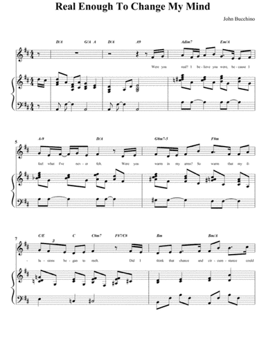 Real Enough To Change My Mind (arr. JNWillMusic)