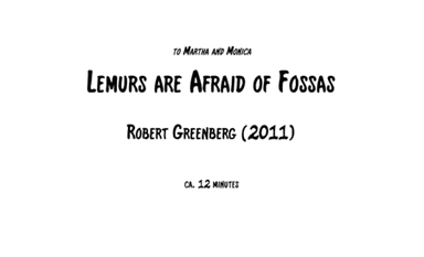 Lemurs are Afraid of Fossas for cello and piano