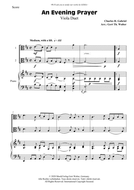 An Evening Prayer (arr. Gert Th. Walter)