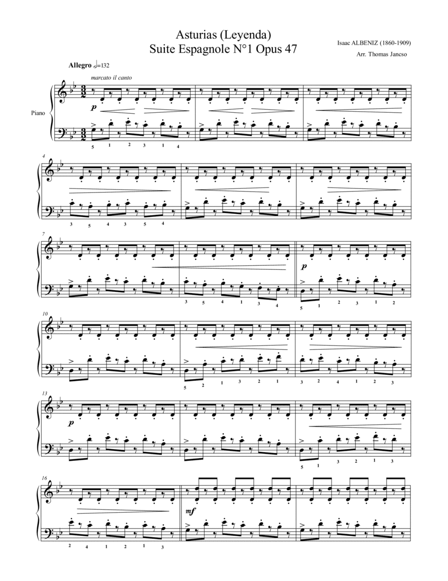 Asturias (arr. Thomas Jancso)