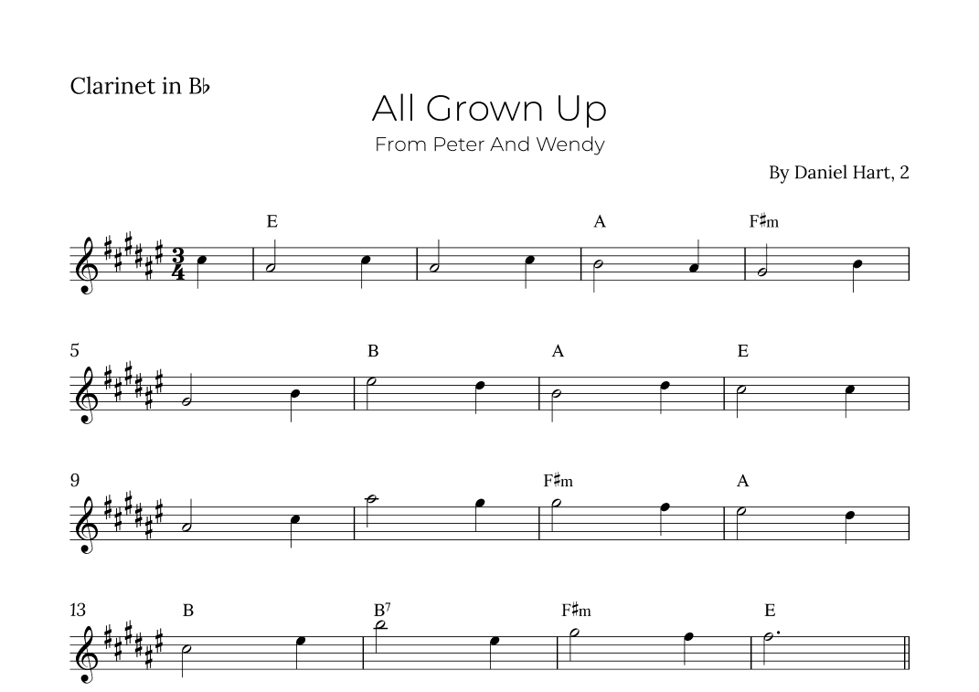 All Grown Up (arr. Alex Nunes Rodrigues)