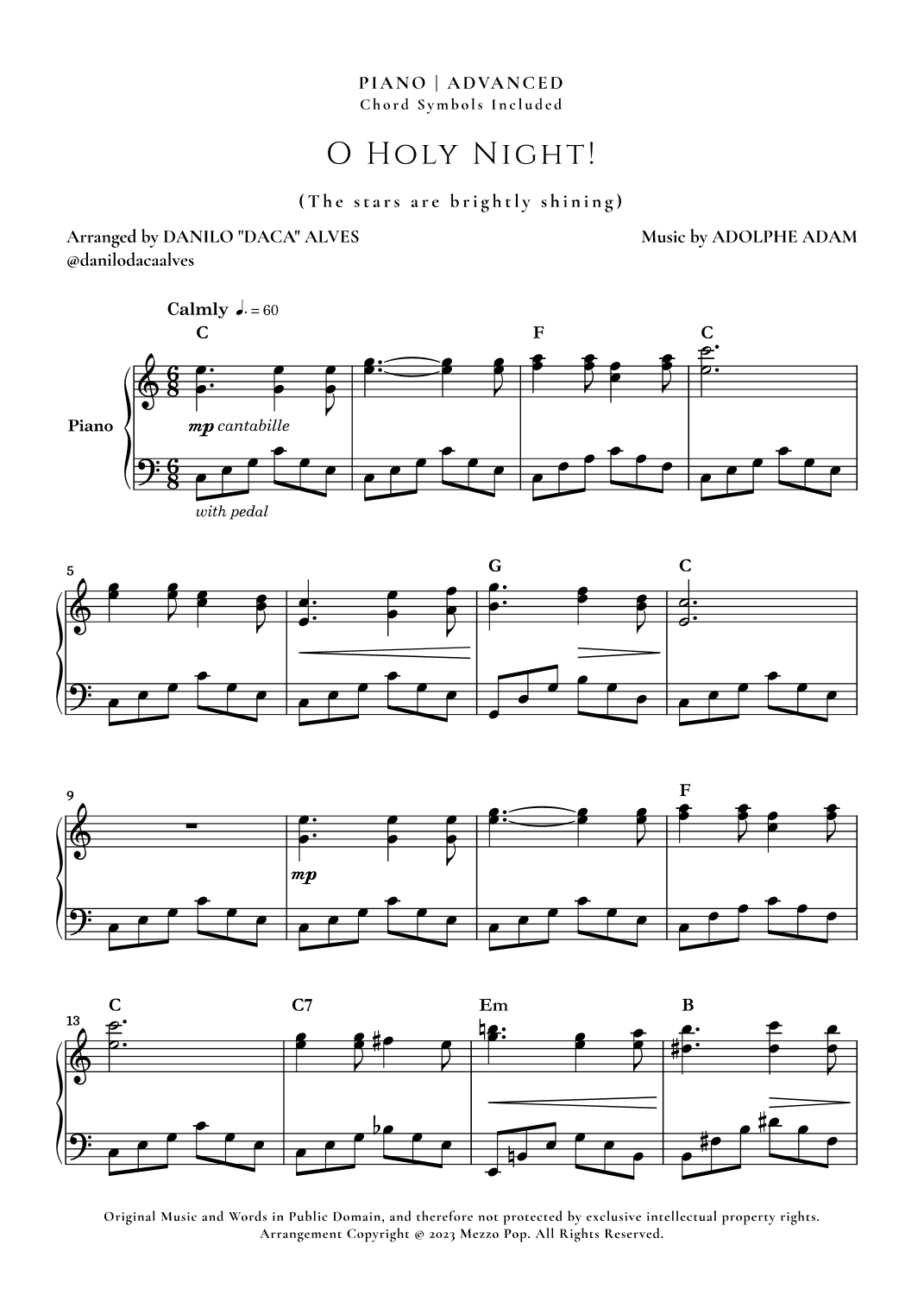 O Holy Night (arr. Danilo "Daca" Alves)