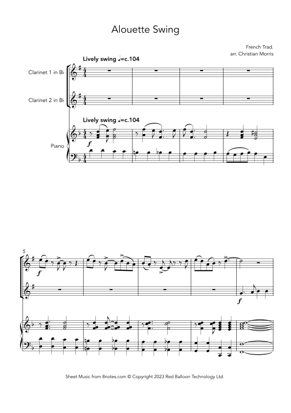 Alouette Swing (arr. Christian Morris)