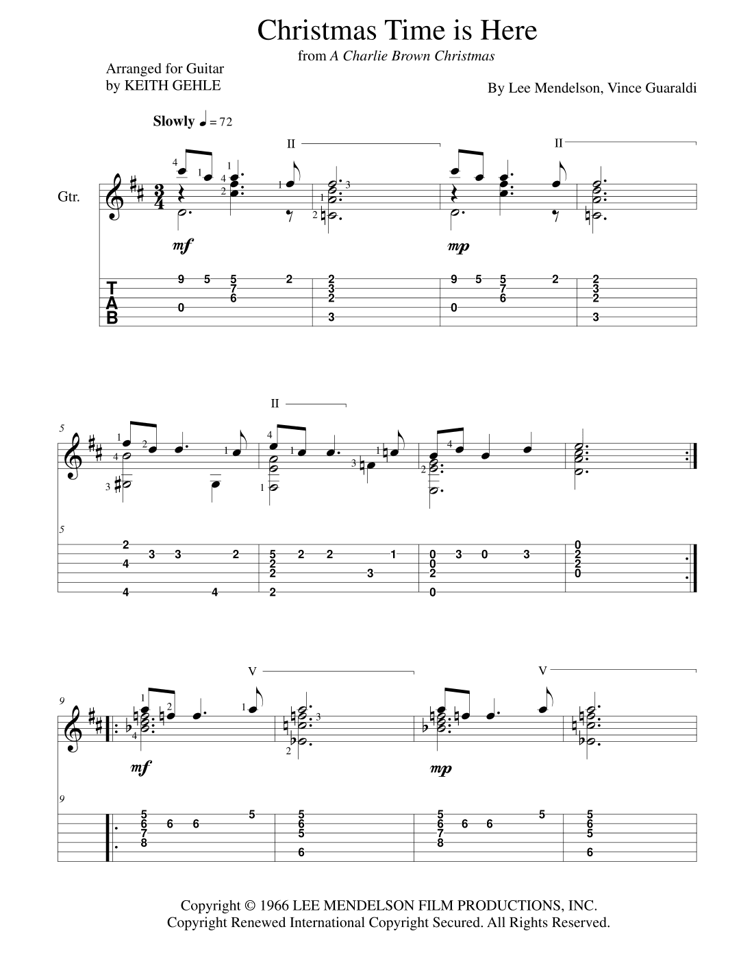 Christmas Time Is Here (arr. Keith W. Gehle)