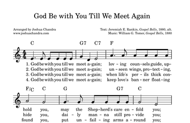 God Be with You Till We Meet Again (arr. Joshua Chandra)