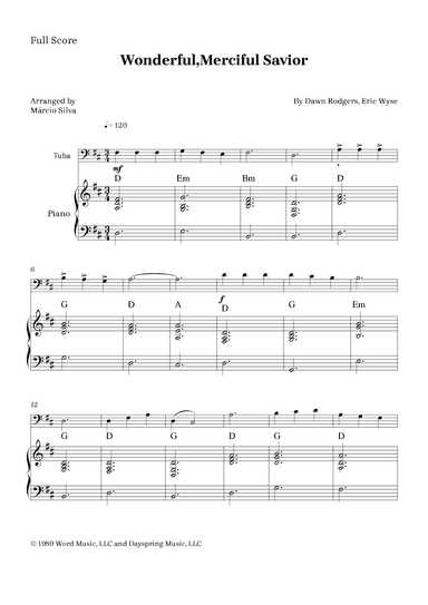 Wonderful, Merciful Savior (arr. Márcio Silva)