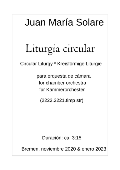 Liturgia circular [orchestra]