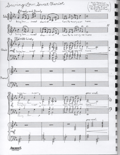 Swing Low, Sweet Chariot (SATB with solo)
