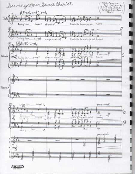 Swing Low, Sweet Chariot (SATB with solo)