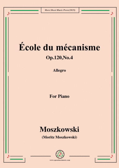 Duvernoy-École du mécanisme,Op.120,No.4,for Piano (arr. MSM)