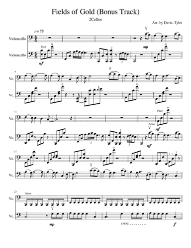 Fields Of Gold (arr. Tyler Davis)