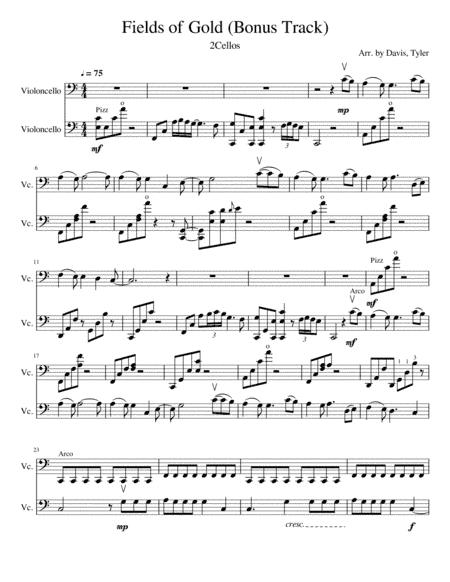 Fields Of Gold (arr. Tyler Davis)