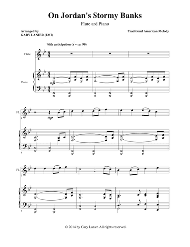 ON JORDAN'S STORMY BANKS (Flute Piano and Flt Prt) (arr. Gary Lanier)