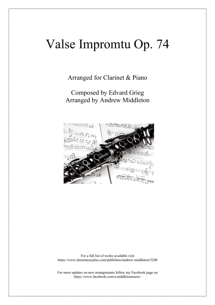 Valse Impromptu arranged for Clarinet and Piano (arr. Andrew Middleton)