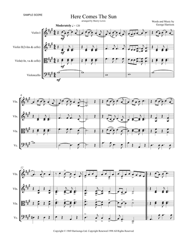 Here Comes The Sun (arr. Sherry Lewis)