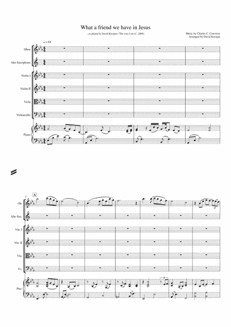 What a friend we have in Jesus - COMPLETE ARRANGEMENT (arr. David Kocijan)
