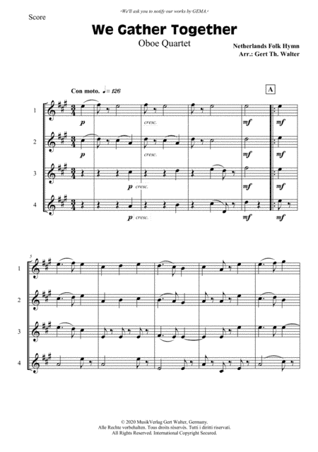 We Gather Together (arr. Gert Th. Walter)