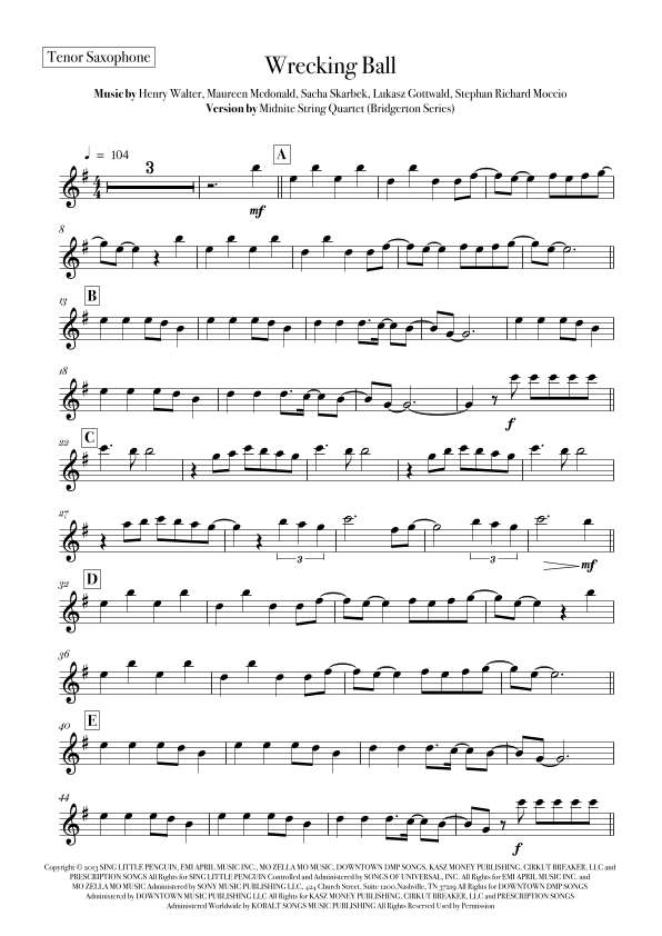 Wrecking Ball (arr. Rodrigo Nascimento)