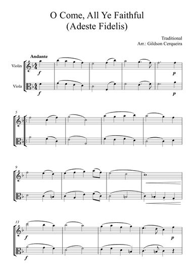 O Come, All Ye Faithful (Adeste Fidelis) (arr. Gildson Cerqueira)