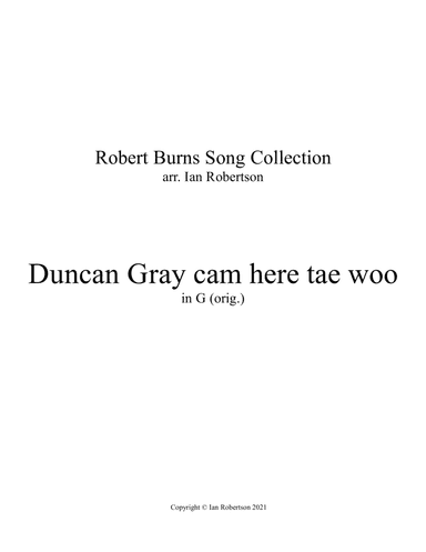 Duncan Gray in G (Burns)
