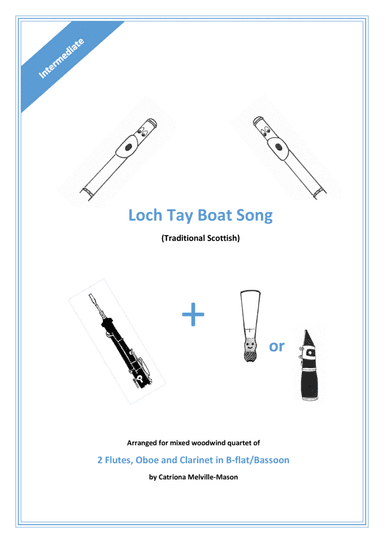 Loch Tay Boat Song - 2 flutes, oboe and clarinet/bassoon (arr. Catriona Melville-Mason)