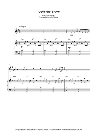 She's Not There (arr. Kaiserin Rebecca)
