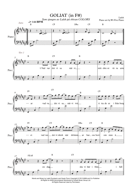 Goliat (arr. Fredrik Brändström)