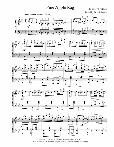 Pine Apple Rag (Pineapple Rag) (arr. Dennis Frayne)