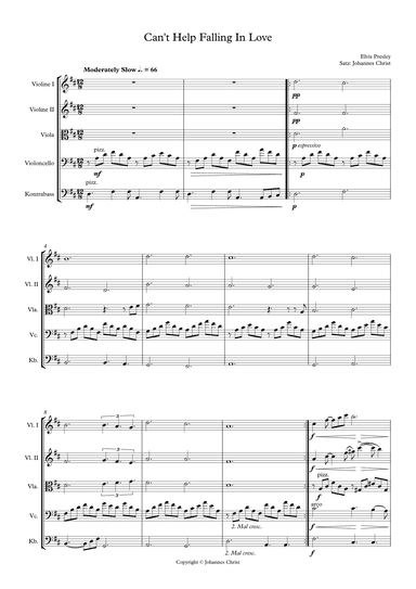 Can't Help Falling In Love (arr. Johannes Christ)