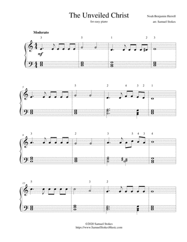 The Unveiled Christ - for easy piano (arr. Samuel Stokes)
