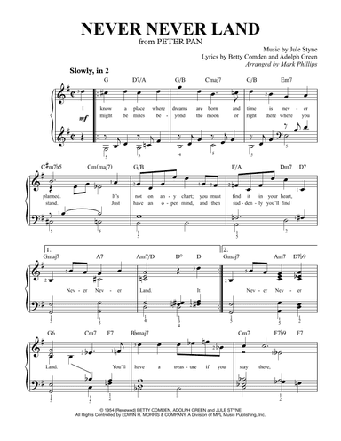 Never Never Land (arr. Mark Phillips)