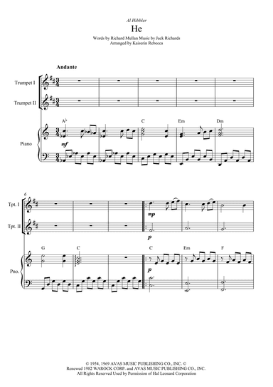 He (arr. Kaiserin Rebecca)