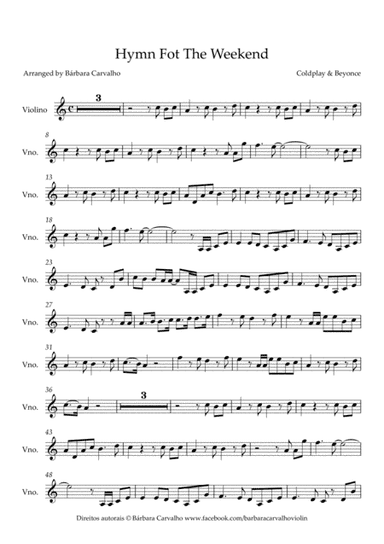Hymn For The Weekend (arr. Bárbara Carvalho)