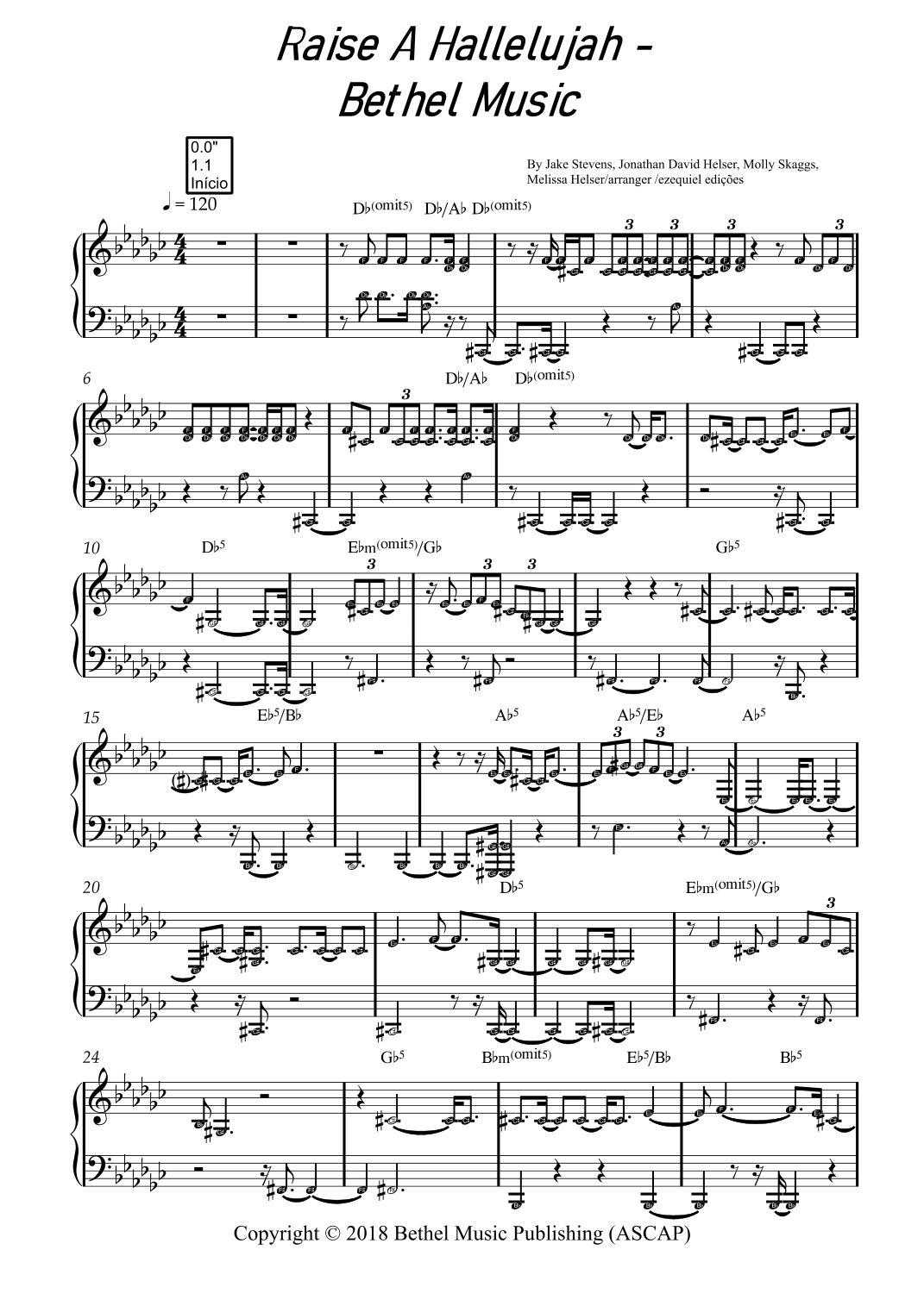 Raise A Hallelujah (arr. BY EZEQUIEL EDIÇÕES)