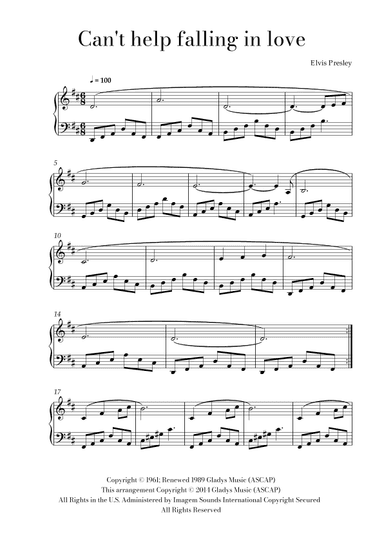 Can't Help Falling In Love (arr. Lais Reis)
