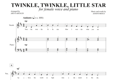 Twinkle Twinkle Little Star (arr. Art.o Artaud)