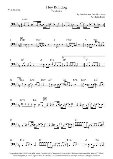 Hey Bulldog (arr. Fabio Britto)
